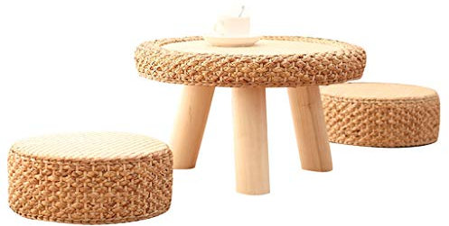 Holztisch, natürlicher Bambus, gepolstert, niedriger Tisch, Arbeitstisch, Mitteltisch, Bett, Sofa, Wohnzimmer, Couchtisch, Breite 50, Tiefe 50 cm, Höhe 30 cm/#2, Feito na China Comfortable anniversary