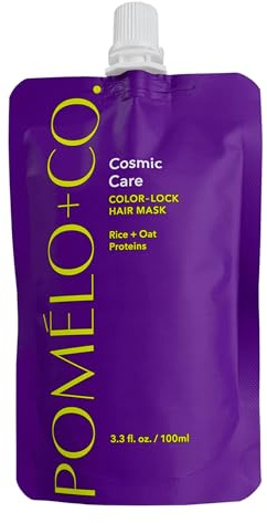 Pomélo+Co. Cosmic Care Pre-Shower Haarmaske 100ml - Reis- und Haferproteine | Farbschutz Haarkur für lebendige Farbe und Glanz - Haar Maske vor der Dusche für coloriertes und gefärbtes Haar