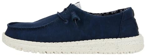 HEYDUDE Women's Wendy Stretch Canvas Slip On Shoes, Navy, Size 9