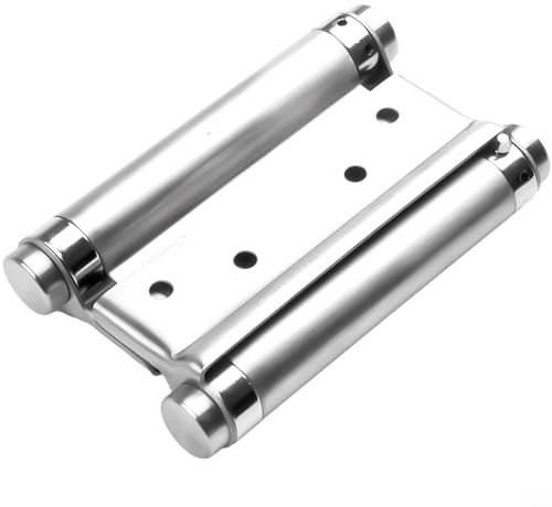 Double Spring Hinge Stainless Steel, Double Opening Spring Hinge Stainless Steel Two-way Swing Free Door Hinge For Kitchen, Cafe, Bar (5inch)