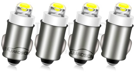 Ruiandsion Multipack 4pz BA7S COB Non Polari Bianco Caldo 12V, Luce Soft Sostituzione Lampade Alogene Originali Cruscotto