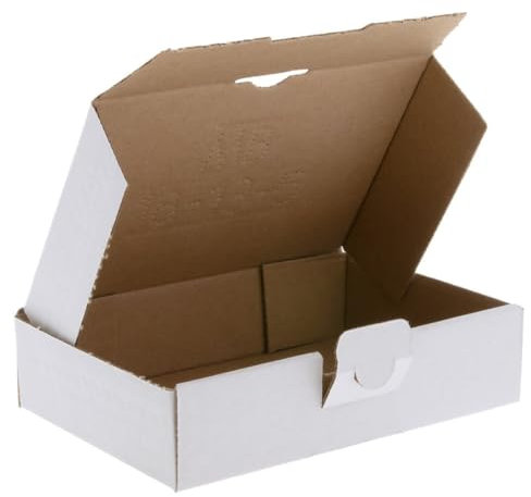 50x Maxibriefkartons Weiß 172x121x41mm - Versandkarton - Karton