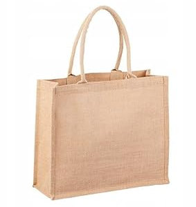Einkaufstasche Eco-Jutetasche Natürliche Jute-Shopper-Tasche (Beige)