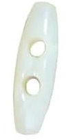 Knopf, 10 Stück 30–50 mm ovale Form aus Harz mit zwei Ösen, Knebelknöpfe, Nähen, Basteln, DIY-Zubehör, Mantel, Umhang, Jacke, Blazer, Pullover, Knopf, Blau, 31 x 10 mm (Color : WHITE, Size : 31X10MM