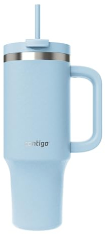 Contigo Tumbler 1200 ml with Handle | Stainless Steel Vacuum Insulated Water Bottle with Straw and Lid | Cold for 29 Hours | Travel Mug | Thermal Flask | BPA Free | Glacier