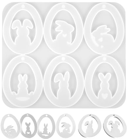 Silikonform Ostern Hase, Silikonformen Gießformen Ostern, Silikonform Osterhase, Silikon Gießformen, Formen für Gips Gießen, Gips Gießen Formen Osterhase (Hase)