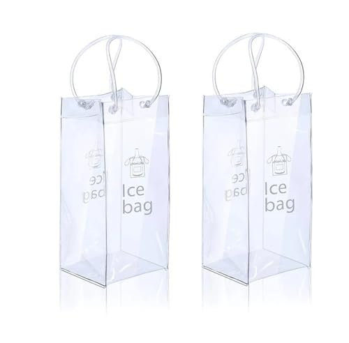 Funda enfriadora Paquete de 2 Bolsas de PVC para Enfriar Vino, con asa, para champán, Cerveza fría, Vino Blanco Enfriador de Vino