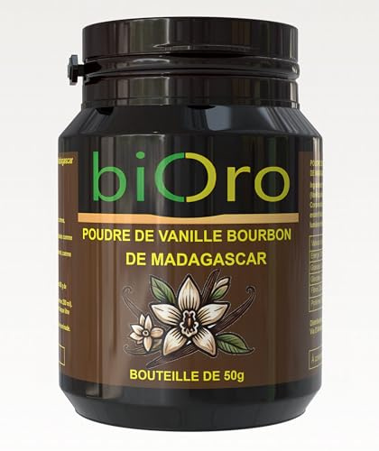 Polvere di Vaniglia Bourbon del Madagascar- Flacone da 50g - Aroma Intenso e Naturale - Selezione Gourmet Premium da Coltivazioni Ecosostenibili - Ideale per Dolci, Gelati, Estratti e Ricette