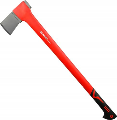 Schmith - Ascia da taglio in fibra di vetro 2,4 kg - con manico in nylon - Ideale per legna da ardere - Resistente - Ergonomico - Robusto - Forestale