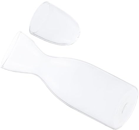POPETPOP Carafe Avec Tasse Pour Bain De Bouche Pichet à Eau Verre Transparent De Capacité Carafe à Eau De Chevet Domestique