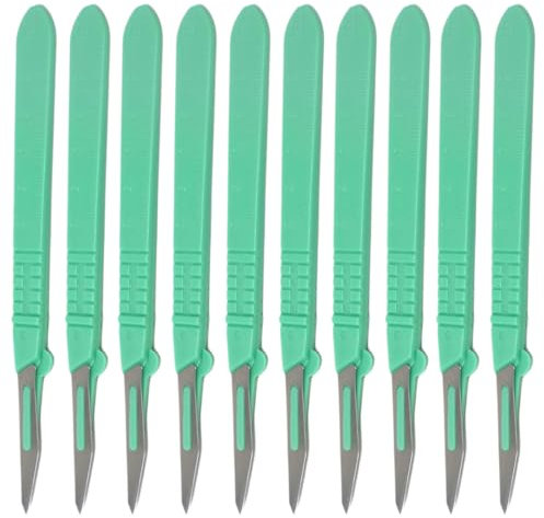 Scalpel, paquet de 10 Scalpel taille medical pour le dermaplaning chirurgical,Pédicure,Couteaux et scalpels de laboratoire