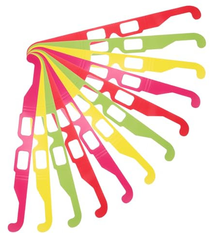 YARNOW Occhiali 3d Di Diffrazione a Forma Di Cuore, 20 Pezzi Pieghevoli Per Rave Party e Feste Serali, Effetto Arcobaleno Luminoso Per Spettacolari Eventi Notturni e Concerti