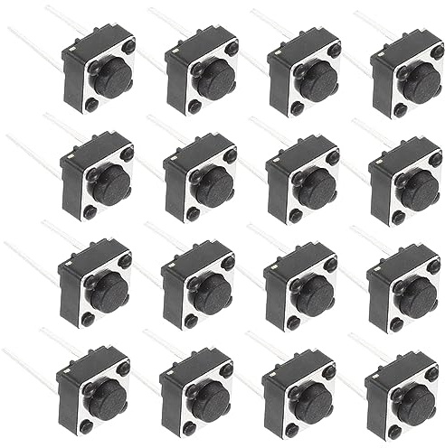 Garneck 5 Sets of 6x6x4.3/5/7MM Tactile Momentary Push Button Switch for PCB Easy Replacement Button Soldering Foot for Electronic Devices and Breadboard Projects