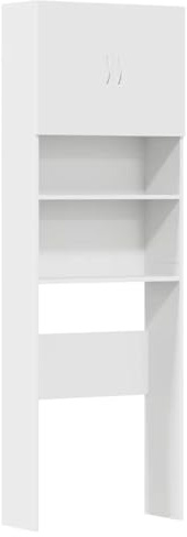 Mobile Lavatrice Bianco 64x24x190 cm in Legno Multistrato, Casa e Giardino, Accessori elettrodomestici, Accessori lavatrici e asciugatrici, Accessori per lavatrici e asciugatrici Bianco