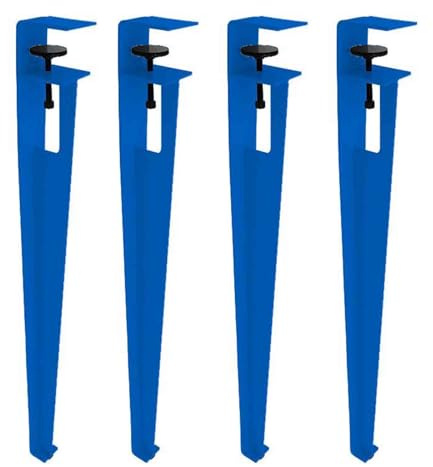 BOKNI Pieds de Table en métal (Lot de 4) Pieds de Table à Manger Modernes en Forme de F pour Meubles de Bricolage Conception sans perçage avec Protections de Sol Pieds de Serrage de Table Robustes