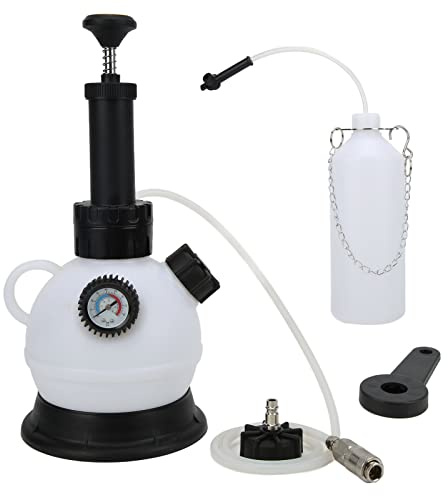 Segrehy Kit di spurgo per freno a vuoto manuale 2L con valvola di sfiato del manometro e chiave per veicoli europei Strumento di sanguinamento del fluido dei freni Apparecchiature