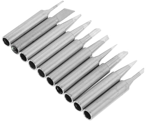 Gatuida Punte Saldatore senza Piombo in Rame Stagnato Diverse Forme per Saldatura Precisa Fai da Te Punte Resistenti con Rivestimento in Ferro Nichel e Metallo Accessori per Saldatura