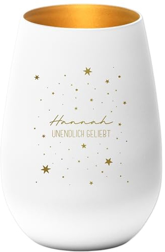 Andenken Sternenkinder Erinnerung personalisiertes Trauergeschenk Windlicht Trauerlicht Trauer Geschenk Trauerkerze Gedenkkerze (Weiß)