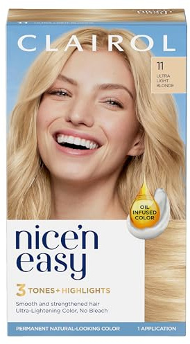 Clairol Nice'n Easy Permanent Hair Dye, 11 Ultra Light Blonde | Pack of 1