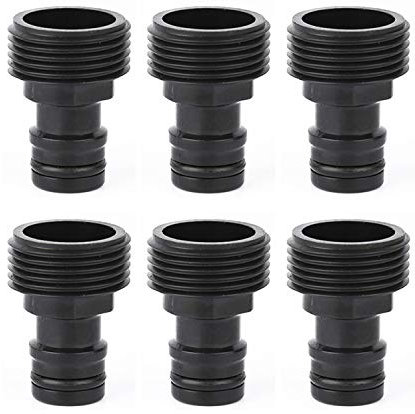 Topways 3/4 Inch Hose Connectors, 6 x Thread Water Tap Hose Adapter 3/4 Inch Male Hose Pipe Connector Adapter for Irrigation Devices with Internal Thread 26.5mm (G3/4)