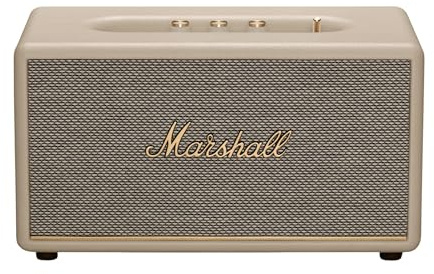 Marshall Stanmore III Bluetooth Home Speaker - Wireless Plug-In Bookshelf Speaker | Loud Stereo Sound with Bass and Treble Controls | Record Player Compatible with RCA or 3.5 mm Input - Cream