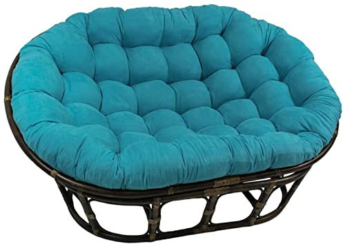 TDHLW Doppel Papasan Cushion Stuhlkissen Groß Hängend/Ei/Schaukel/Hängematte Chair Cushion, Outdoor wasserdichte Garten Papasan Chair Cushion Verdicken Bequem Weich, Nur Kissen,Blau,65 * 45 in
