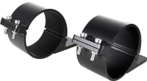 Willpower Abrazadera de tubo 1 par de soportes de montaje de barra de toro de aluminio de 3 pulgadas para portaequipajes de coche, jaula de rodillos, luces de trabajo todoterreno, barra de luz LED