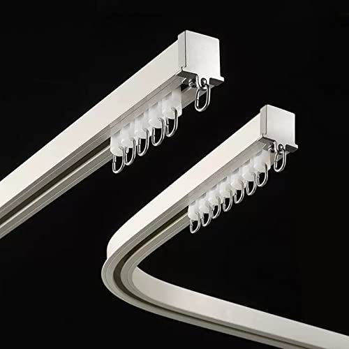ZAQYCM Vorhangschiene Gardinenschiene Gardinenstange Deckeneinbau Vorhangschiene Gebogen, Versteckte Duschvorhangstange, Leichte Raumteilerstangen Aus Aluminium Extra Lang 1m 2m 5m 10m 15m