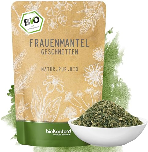 bioKontor – BIO Frauenmanteltee 250g – geschnitten – 100% naturbelassen | deutsche Handabfüllung – aus biologischem Anbau – Frauenmantelkraut – Kräutertee lose – Frauenmantel Tee