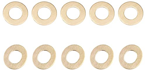 DTGN 6,3mmx12mmx1,5mm (IDxODxT) Plano Latón Sellado Arandelas - 20 Paquete - Bueno para Industrial Maquinaria M6 Tornillos - Latón Plano Anillo Juntas | Latón Plano Anillo Juntas, Bueno para Industrial Maquinaria M6 Tornillos