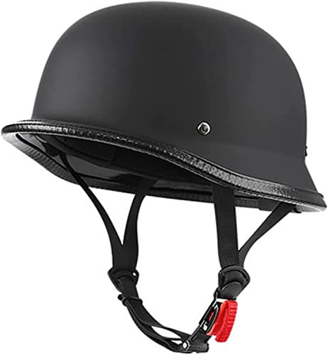 VVPEC Halbhelme Motorradhelm mit ECE Genehmigt Halbschalenhelm Brain-Cap Halbschale Roller-Helm Scooter-Helm Jet-Helm Retro für Erwachsene Herren Damen (Color : 1, Size : XXL(63~64cm))