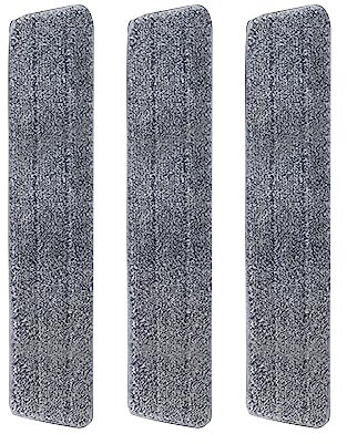 3 Stück（60×10cm）Flache Wischmopp-Pads, Wischbezug Bodenwischer Ersatzbezug, Mikrofaser-Reinigungspads, waschbare Pads, Ersatz für Flachmopp oder Mopp-Eimer-Set, Nachfüllpackungen