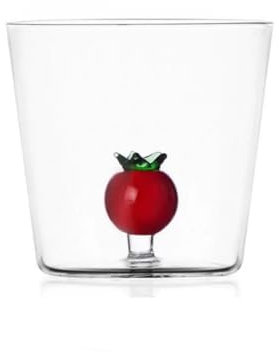 Ichendorf Milano - Tumbler de tomate, colección Vegetables, 35 cl, vidrio borosilicato, hecho a mano