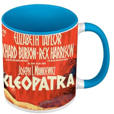 Tasse Farbe Premium Qualität Blau – Cleopatra Altes Filmplakat Retro Poster Vintage Kino – Tasse mit Henkel und farbigem Innenraum