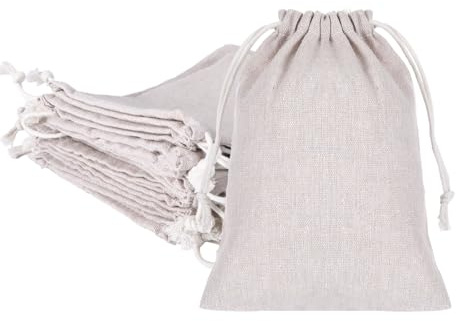 20 Stück Stoffbeutel Groß, Beutel Größe Stoffbeutel mit Kordelzug Leinenbeutel Kleine Säckchen zum Befüllen Baumwollbeutel Jutebeutel Klein Jutebeutel Unbedruckt Baumwolltasche 10*15cm und 15*20cm