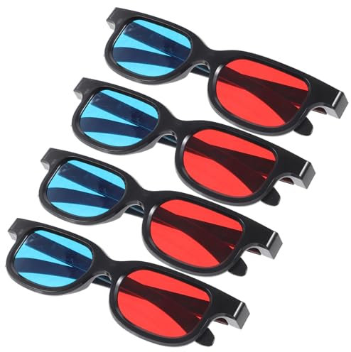 UKCOCO 4pcs Glasses Plastic Eyewear for Movies Home Movies Glasses Frame at Home Projector