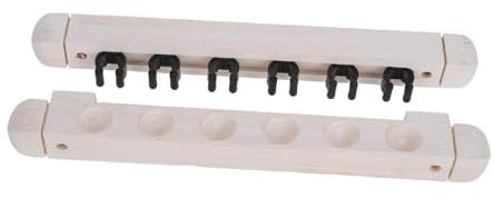 BESPORTBLE Wandmontiertes Billard Queue Rack Aus Holz Platzsparend Kratzfest Für Poolqueues Für Billard Spielzimmer Stabiles Cue-halter Zubehör Für Organisiertes Aufbewahren