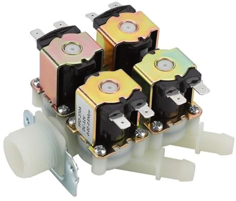 Ieron Solenoid Valve 1 in 4 Out DC 12V Electric Solenoid Valves G3/4 Plastic Electromagnetic Valve Normally Closed for Home Automation Irrigation Systems