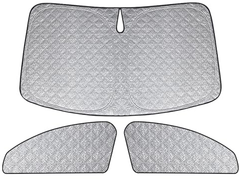 Parabrisas Delantero del Automóvil con Parasol Reemplazo para VW Touran 5T 2016-2025, Tapete Térmico Tecnología de Lujo 3 Piezas, Visera Plegable de Papel Aluminio, Cubierta Gruesa del Parabrisas