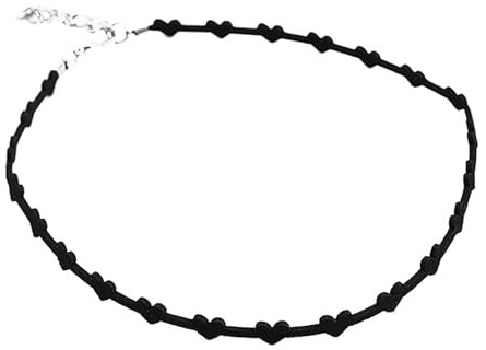 BESPORTBLE Herzförmiger Choker in Schwarz aus Stoff für Damen und Mädchen