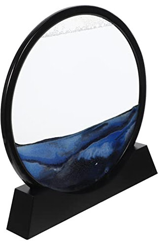 COSMEVIVI Art Du Sable Liquide Mouvement Décoration De Table Pour Maison Sablier Art Du Sable Avec Paysages Changeants