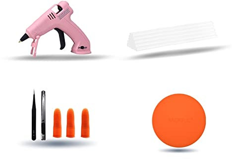 Kit pistola per colla a caldo Pistola for colla a caldo senza fili Artigianato a mano for bambini Riparazione fai da te for la casa Uso 7mm Pistola for colla senza fili 3.6V 2000mAh 60 minuti di tempo