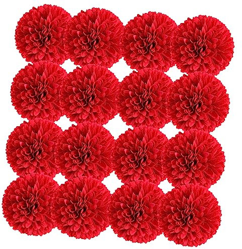 Gatuida 50Stücke Künstliche Chrysanthemen Blumen Für Hochzeitsdekoration Simulation Große Rote Blumen Mit Party