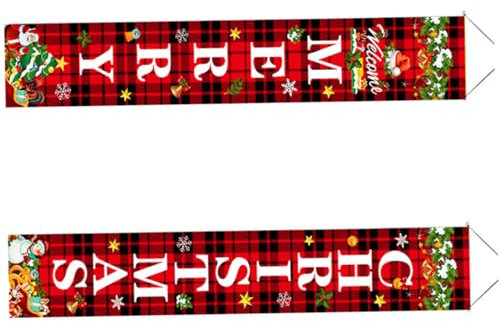 GOOHOCHY Paar Weihnachtstürvorhang Hängeflagge Feiertagspaar Veranda Dekoration Türpaar Weihnachtspaar Für Zuhause