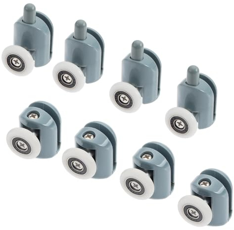 Roulette Porte Coulissante,Roulette Porte de Douch 4pcs-8pcs / Set 23/25 / 27mm Rouleau de porte Pop Up Poulie Roues Poulie Poulie Roulement Matériel de douche Cabine Accessoires de cabine(4pcs up 4pc