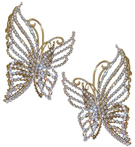 VALICLUD Pinces à Cheveux Antidérapantes et Délicates Lot de 2 en Alliage Argenté pour Fêtes et Célébrations, Accessoires Coiffure Femme