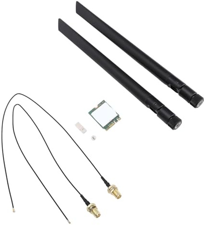 Tosuny 8265NGW AC WLAN Karte, 2,4 G/5 G Dualband NGW Wireless Karte, Hochgeschwindigkeit 1200 Mbit/s, M.2 Schnittstelle, Bluetooth 4.2 WLAN Karten für Wins 7 8 10 (Externe Antennen)