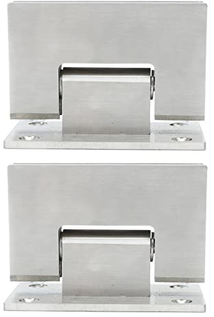 TOPINCN Charnière D'entrée en Verre Robuste 2 Pièces, Joint Pivotant de Porte de Douche à 90 Degrés, Connecteur de Serrage en Acier Inoxydable Durable pour Porte de Salle de Bain,