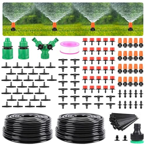 Ambitelligence Drip Irrigation System,98ft/30m Automatic Watering Kit for Garden
