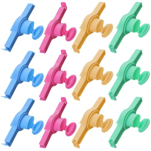 COHEALI Lot de 12 Pinces de Fermeture Alimentaire Réutilisables Multicolores pour Sachets de Snacks Cuisine, Clips Hermétiques pour Conserver Fraîcheur et Organisation des Aliments